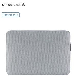 $6 add to bundle! InCase slim sleeve with plush faux fur inside.